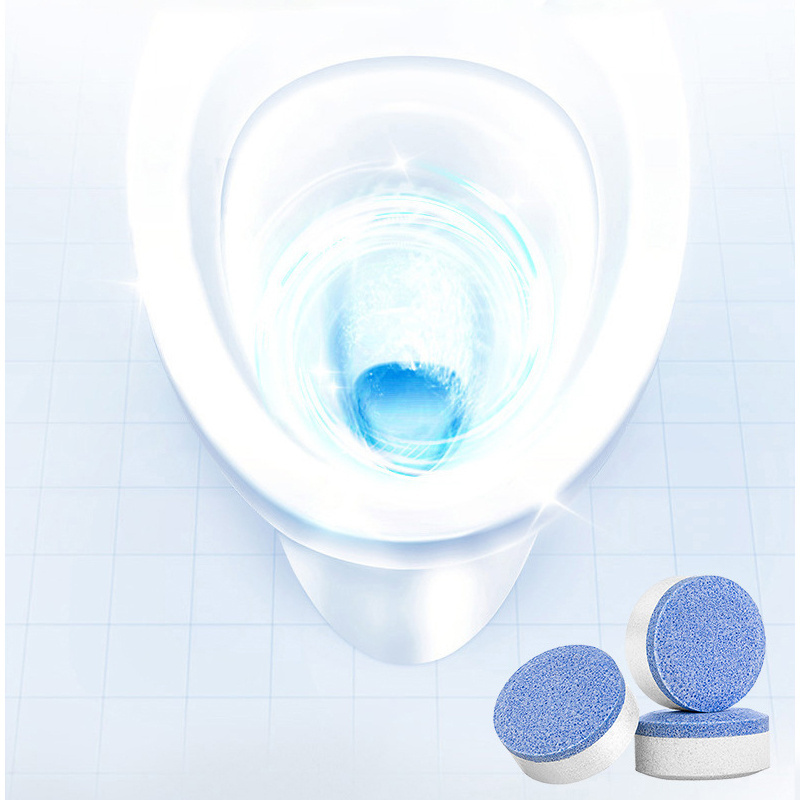 Rayshine custom package blue toilet block Effervescent tablets Bubble cleaning detergent deodorant 50g / bag