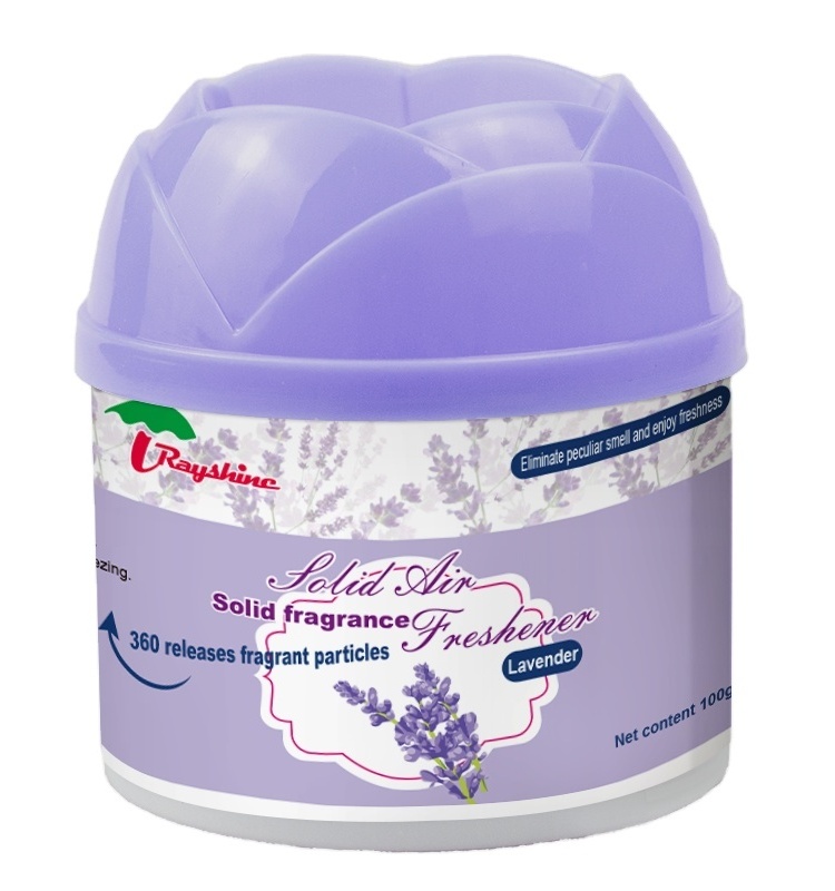 Rayshine custom Freshen home car long lasting Lavender Fragrance Scent solid gel for air freshener  100 G