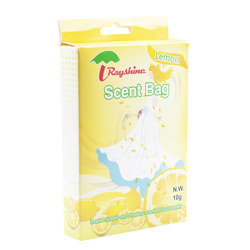 Rayshine Air freshener closet odor neutralizer deodorizer Lemon fragrance scent booster bag air freshener