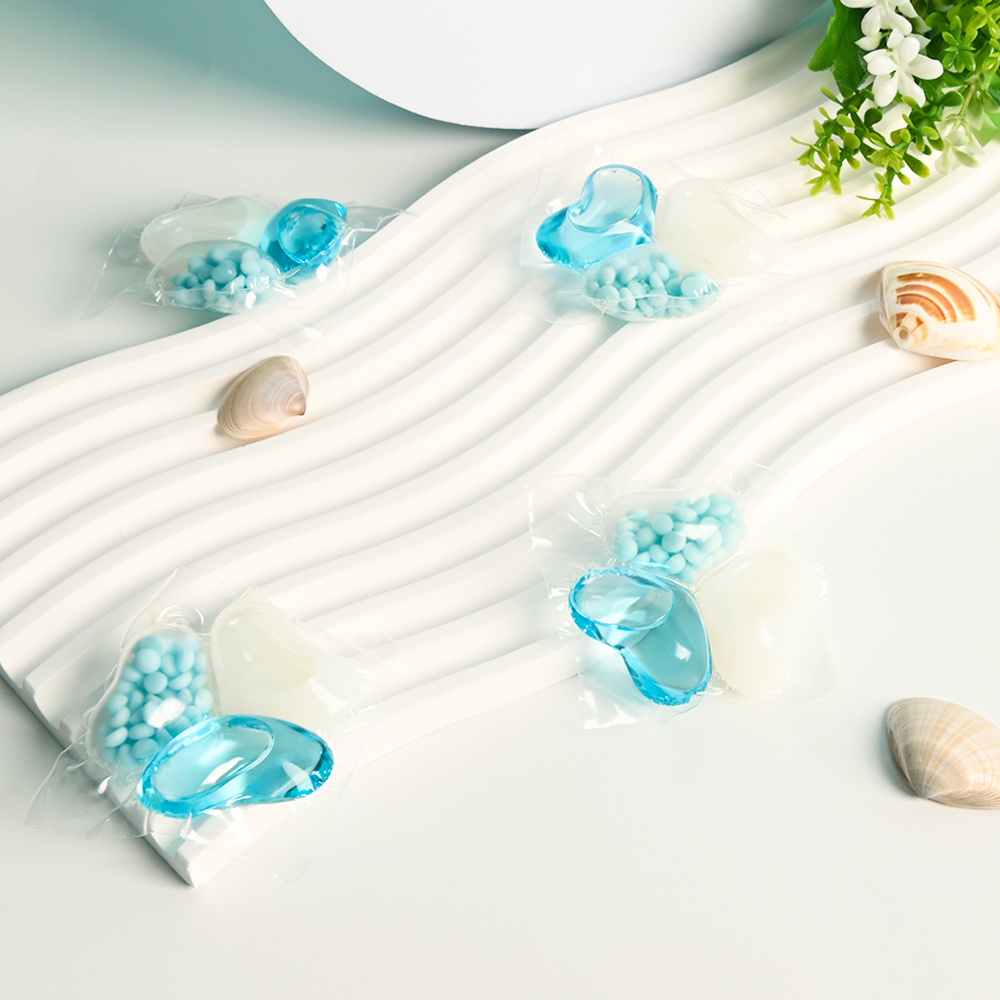 3-in-1 Clover-Shaped Laundry Detergent Pods Booster Ocean Scent Beads for 10g Detergent Pods