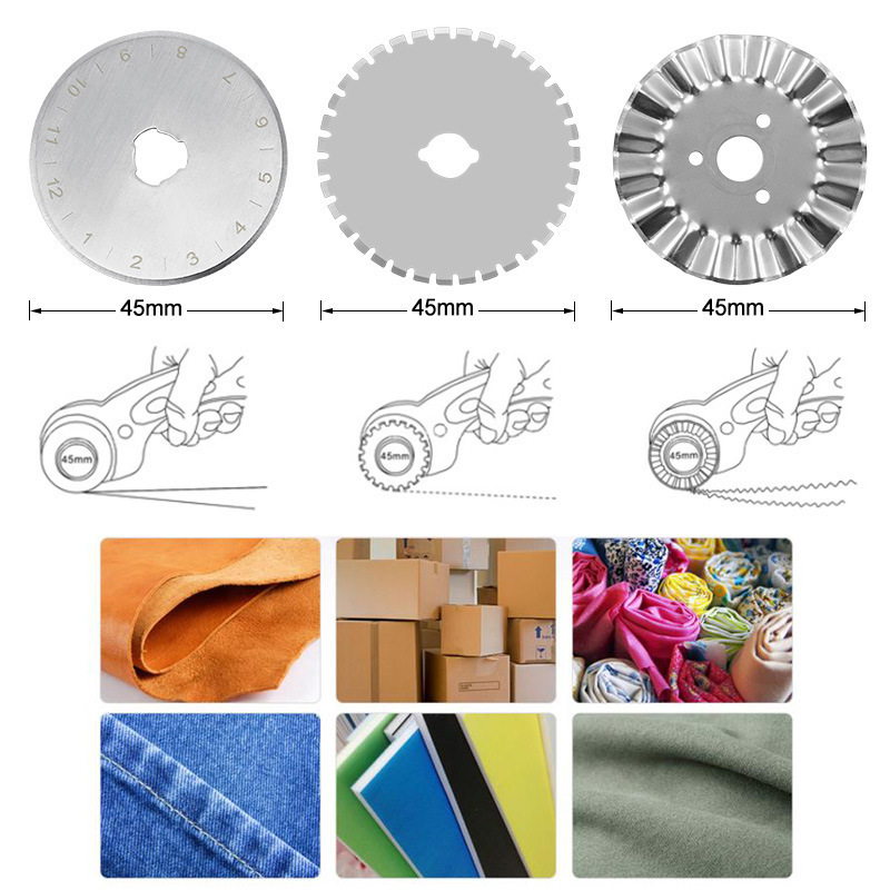 Rotary Cutter 45mm Card Paper Sewing Quilting Roller Fabric Cutting Tailor Scissors Tool Dress Clothes Making Diy Tool