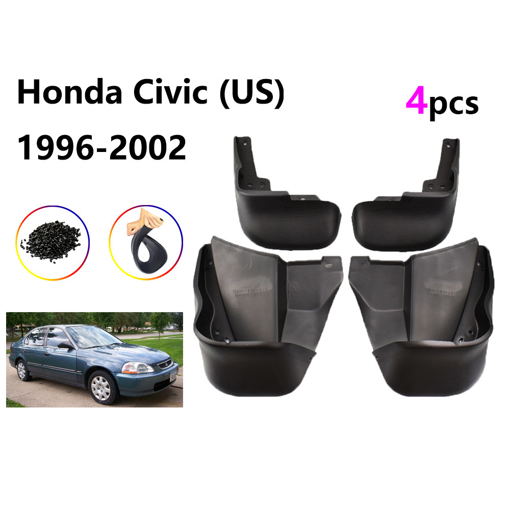 M4 Set of 4PCS Mud Flaps Splash Guards Mudguards Mudflaps Compatible For Honda Civic 1996-2002