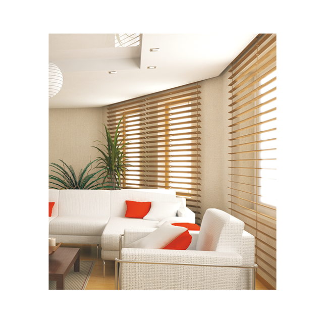 New In 2023 home decorative window shades Cordless PVC wood venetian blinds