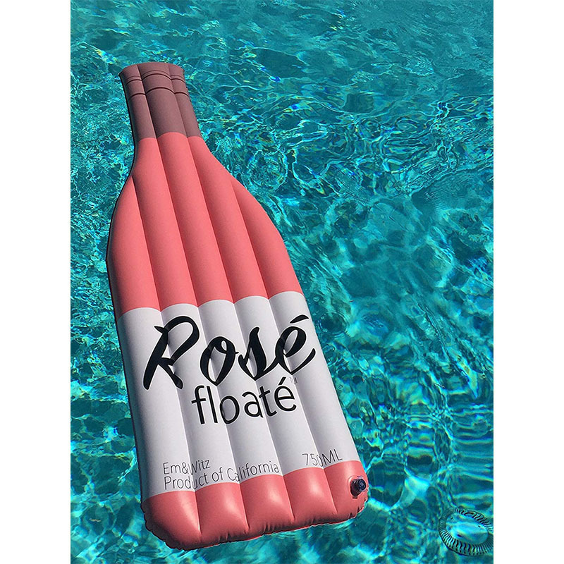 Customized PVC Champagne Pool Float Inflatable Wine Bottle River Rafts