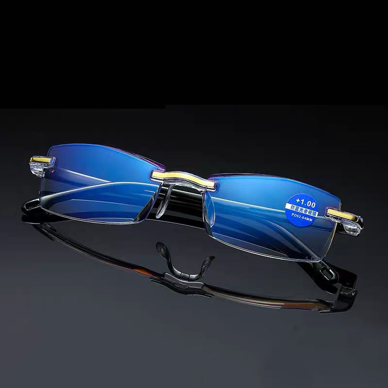 Smart zoom reading glasses anti blue light  reading glasses frameless reading glasses 2024