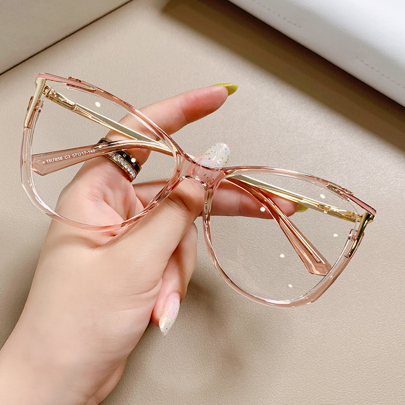 2024 Cross - border TR metal pin computer optical Frame mirror gradient beautiful slingshot radiation protection glasses