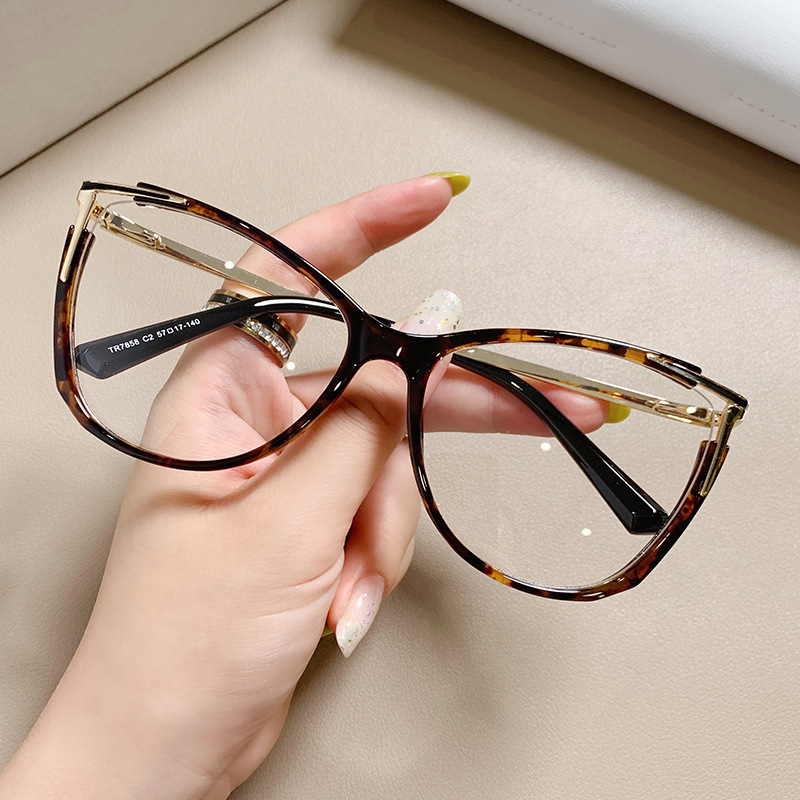 2024 Cross - border TR metal pin computer optical Frame mirror gradient beautiful slingshot radiation protection glasses