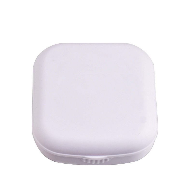 Wholesale customized logo square color men women contact lens case