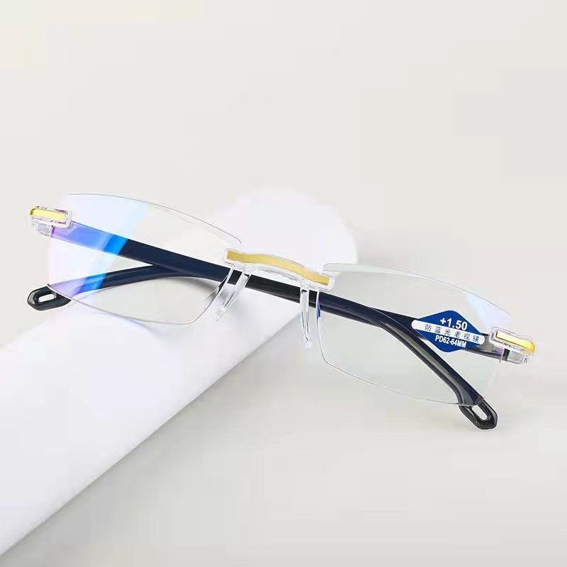 Smart zoom reading glasses anti blue light  reading glasses frameless reading glasses 2024