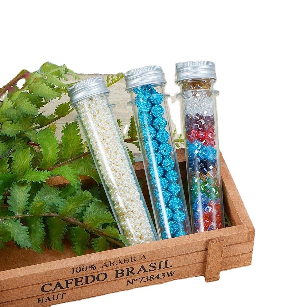 Food Grade Transparent Clear Plastic Tube With Caps For Candy