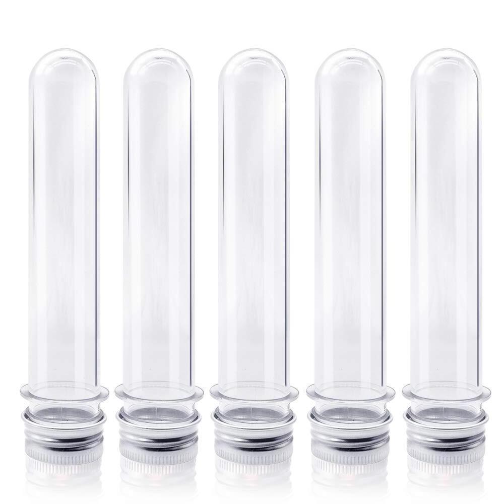 Food Grade Transparent Clear Plastic Tube With Caps For Candy