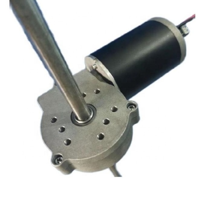 24V DC High Torque 63MM Worm Gear Motor With Encoder For