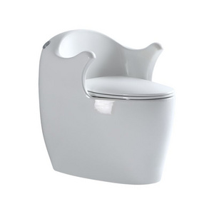 Novel personality siphon toilet with armrest, ceramic one-piece toilet MB23022