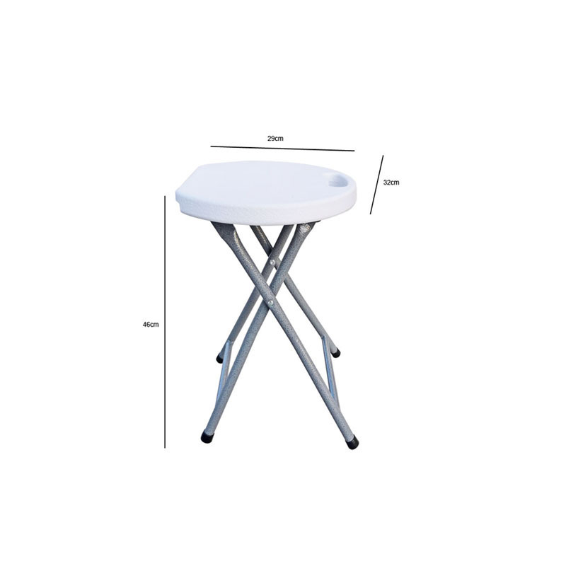 Modern round circle wooden Lightweight Foldable metal Chair white folding chair