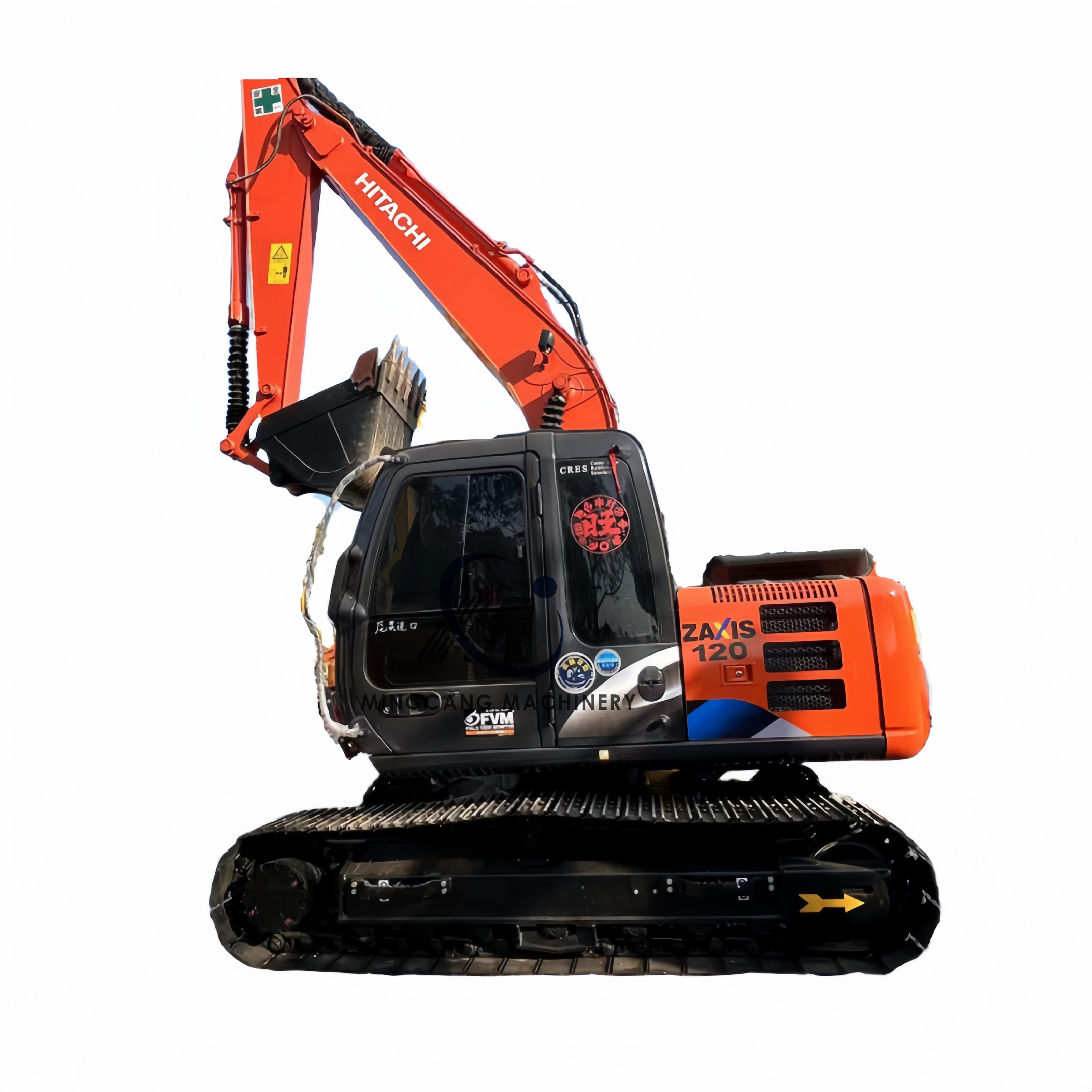 Used crawler excavators HITACHI ZX120 12t big soil digger earth remover Japan strong durability construction machinery