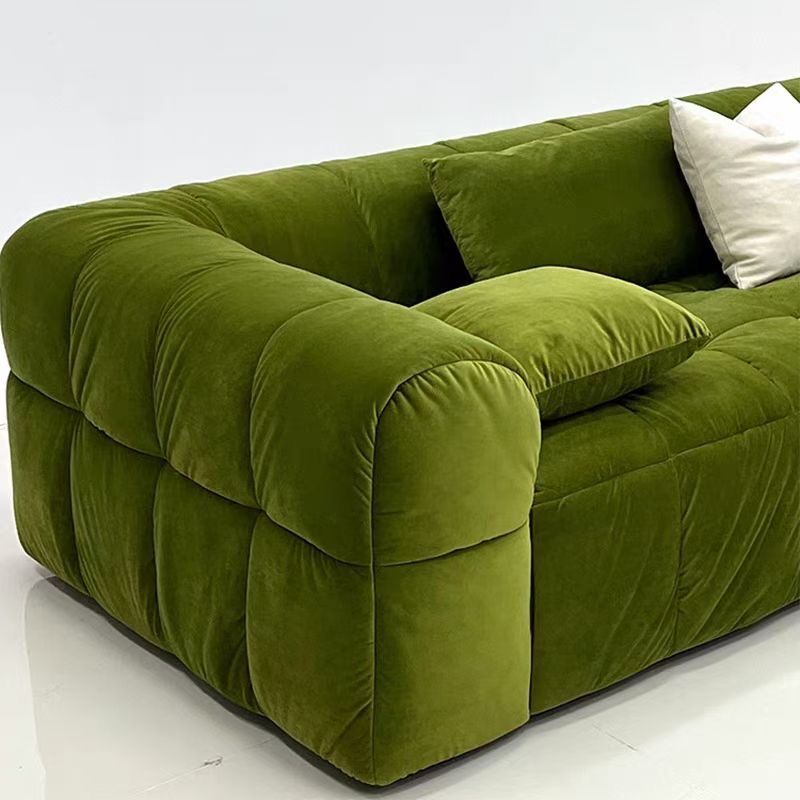 2023 new velvet sofa Strips cream puff sofa American living room three-person color-blocking module sofa