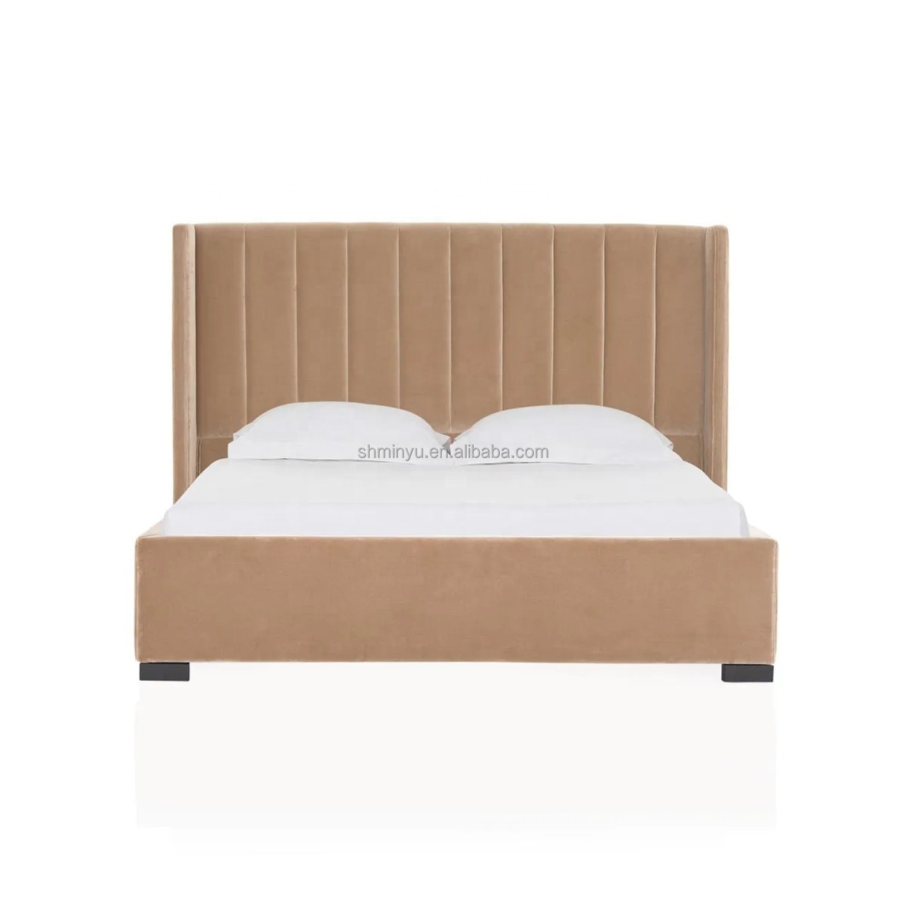 High quality contemporary bedroom furniture Upholstered Bed Velvet material smart bed