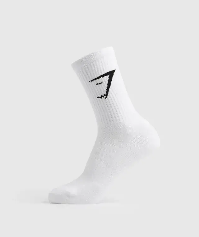 High quality comfortable cotton custom logo design gym socks men women crew sports workout lifting socks