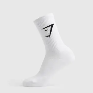 High quality comfortable cotton custom logo design gym socks men women crew sports workout lifting socks