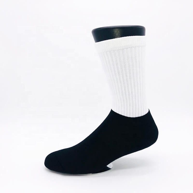 Customizable top quality no MOQ 100% polyester white sublimation blank socks