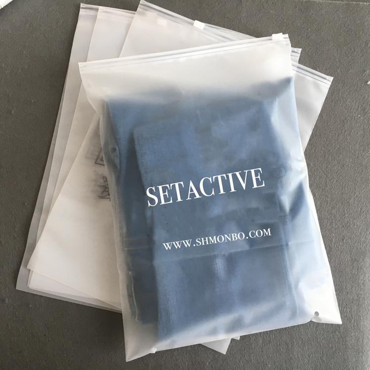 T01 Recyclable Custom Frosted EVA Pe Poly Ziplock Tshirt Clothing Packaging Plastic Bag