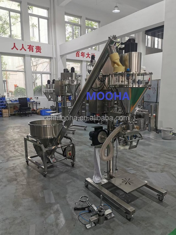 Semi Automatic Fine Powder Auger Filler 5~5000g Bakery Flour Auger Dispensing Machine Food Powders Bagging Machine With Clamp