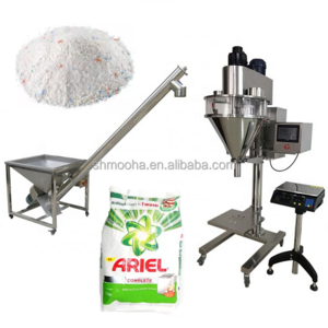 Semi Automatic Fine Powder Auger Filler 5~5000g Bakery Flour Auger Dispensing Machine Food Powders Bagging Machine With Clamp