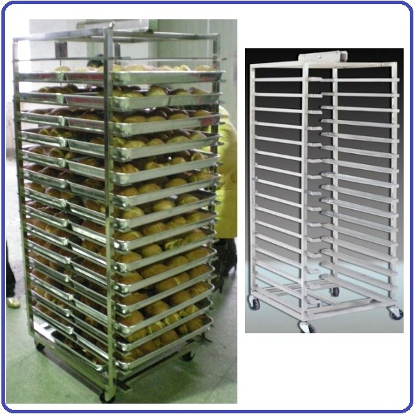 Stainless Steel Bread Baking Trolley ,bakery Trolley for Rotary Oven