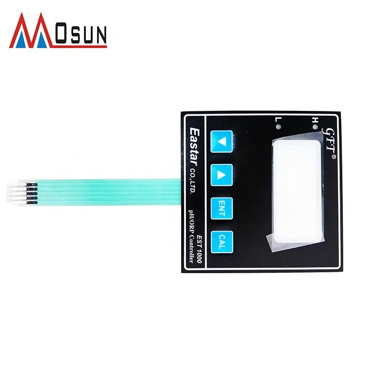 custom control graphic overlay switch metal dome flat 2 button circuit tail electronic keypad  membrane switch