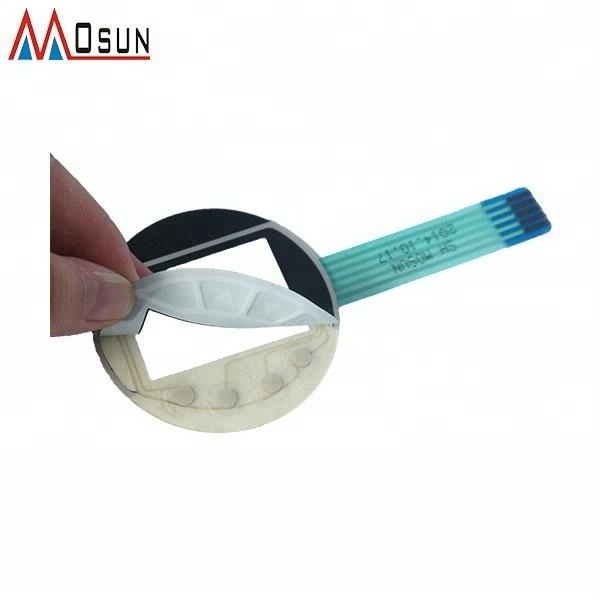 China custom front panel supplier window membrane switch 3M adhesive LED graphic overlay keypad screen printing manufacturer