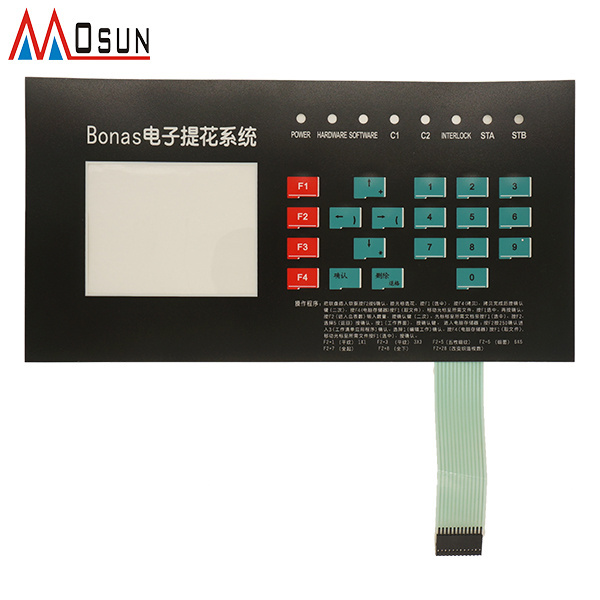 LCD Display Touch Screen Flat Keypads Membrane Switch Panel