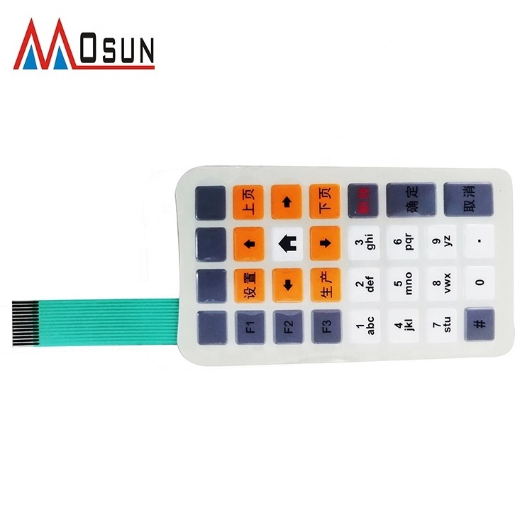 custom control graphic overlay switch metal dome flat 2 button circuit tail electronic keypad  membrane switch