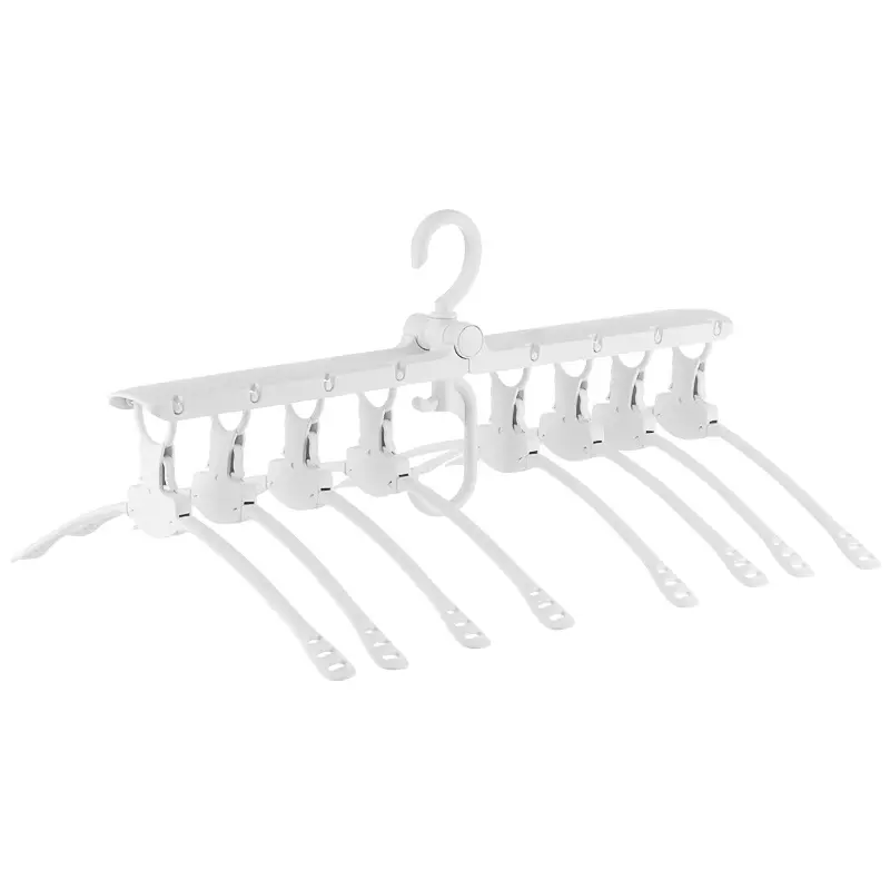 Wholesale Multi-functional Folding Space Saving Magic Adjustable Clothes Rack Collapsible Plastic Clothes Hanger