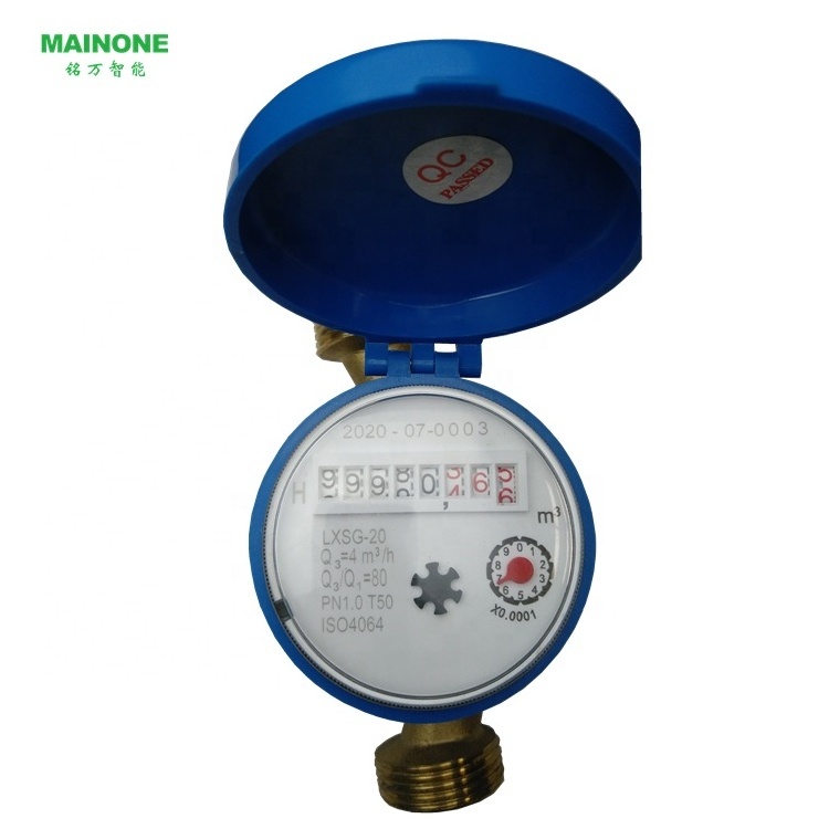 DN15 20 Single Jet Class B Dry Type Brass Water Meter