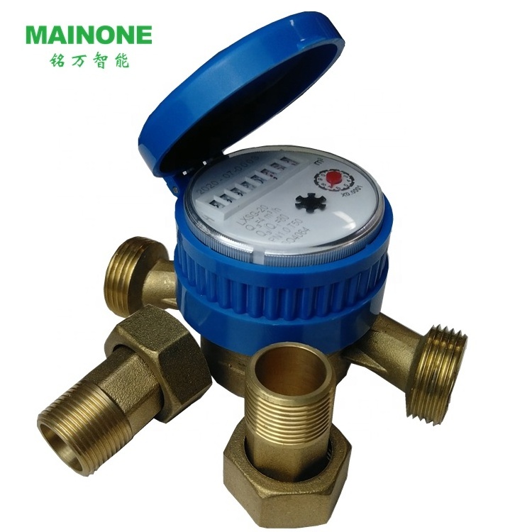 DN15 20 Single Jet Class B Dry Type Brass Water Meter