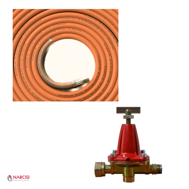 High italian quality Roofing KIT 200 mm d 70 mm rub hose 10 mt safety regulator for retail wholesale contractors