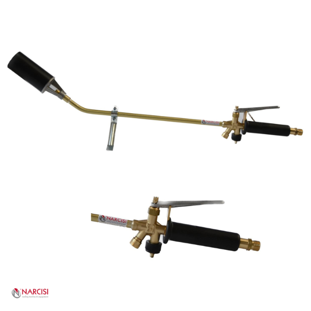 High italian quality brass single roofing torch stem 400 mm burner head D 50 mm for retail wholesale contractors