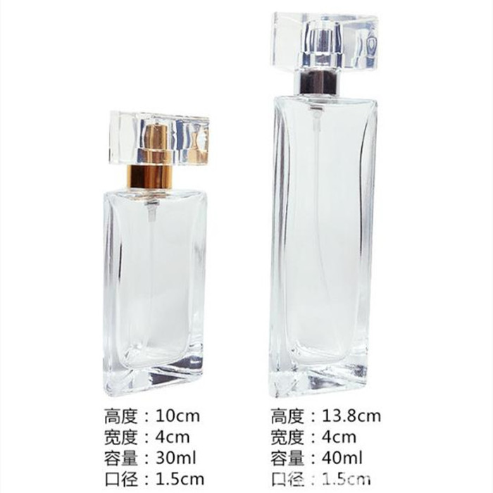 50ml triangle clear glass perfume bottle