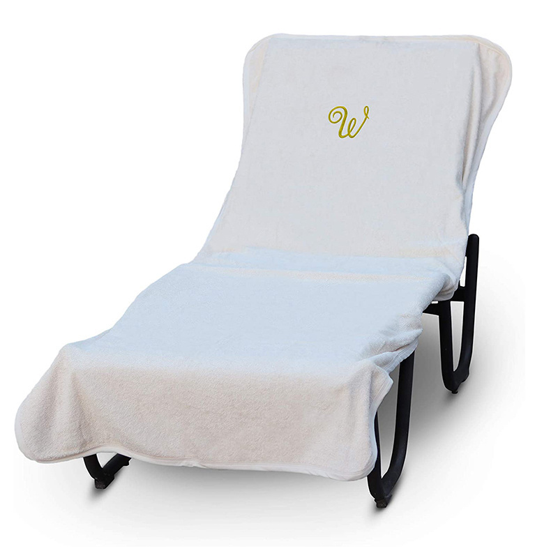 Extra Absorbent 100% Turkish Cotton Soft Terry Cloth Chaise Lounge Chair Covers towel for Luxury Resort Hotel Spa Pool Beach