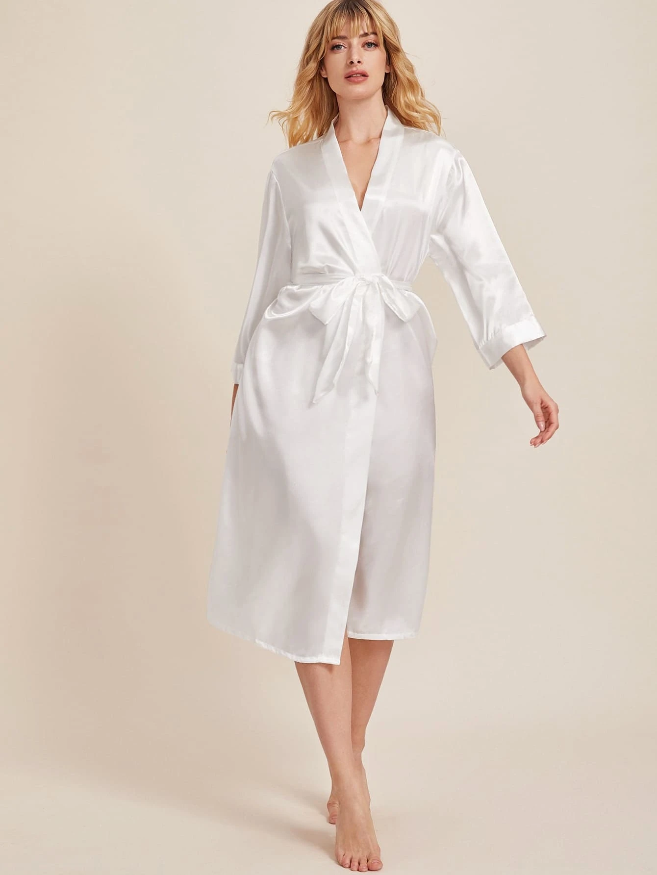 Wholesale Custom Logo loungewear king queen couple bath robes men women Bridal satin silk Bathrobe