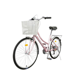 FOREVER QF011  24" 26 Inch  Man And Woman Aluminum Alloy  Frame City Bike  With Basket  Cheap Tandem Bicycle