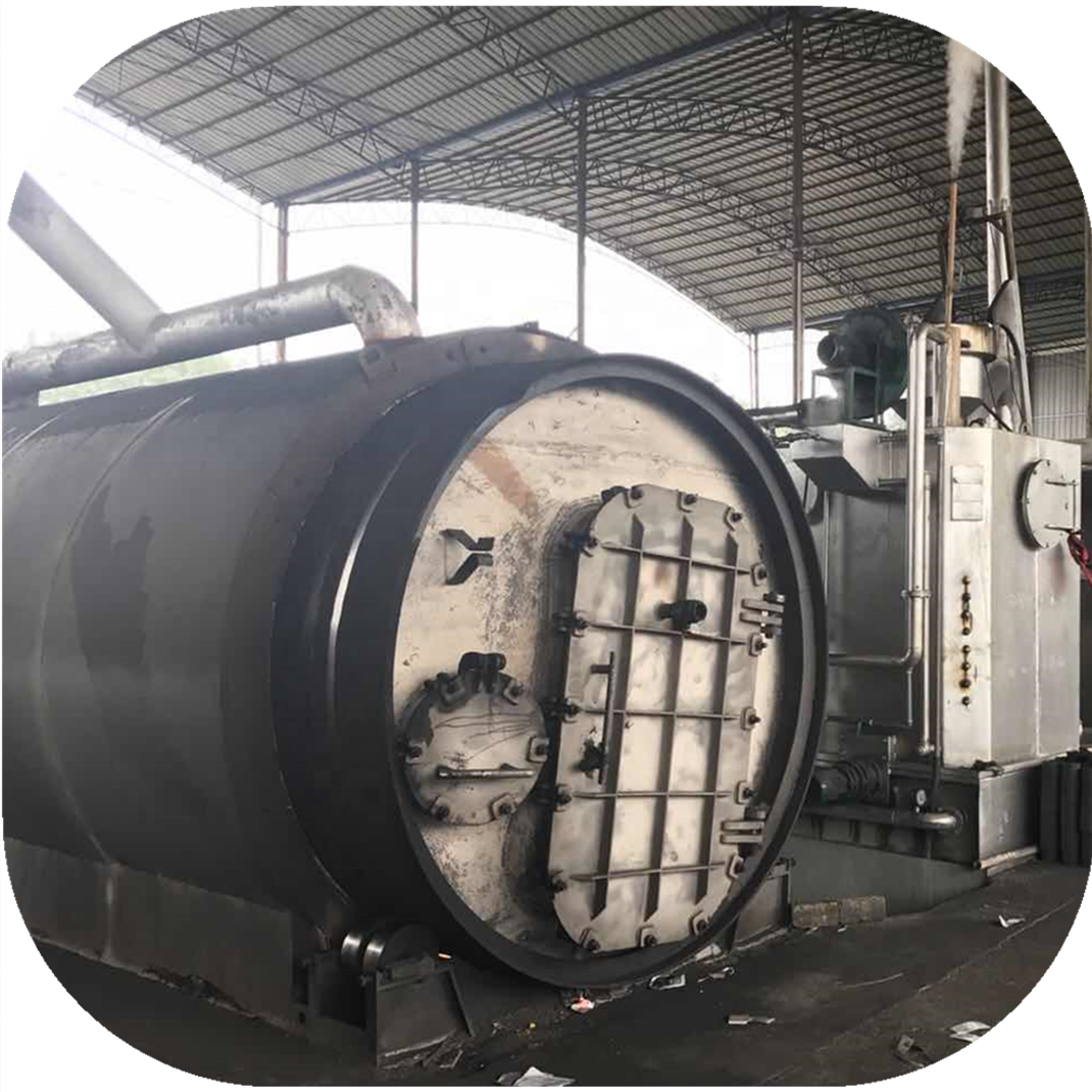 Continuous  tire pyrolysis machine in china pyrolysis plant for tire recycling to fuel oil