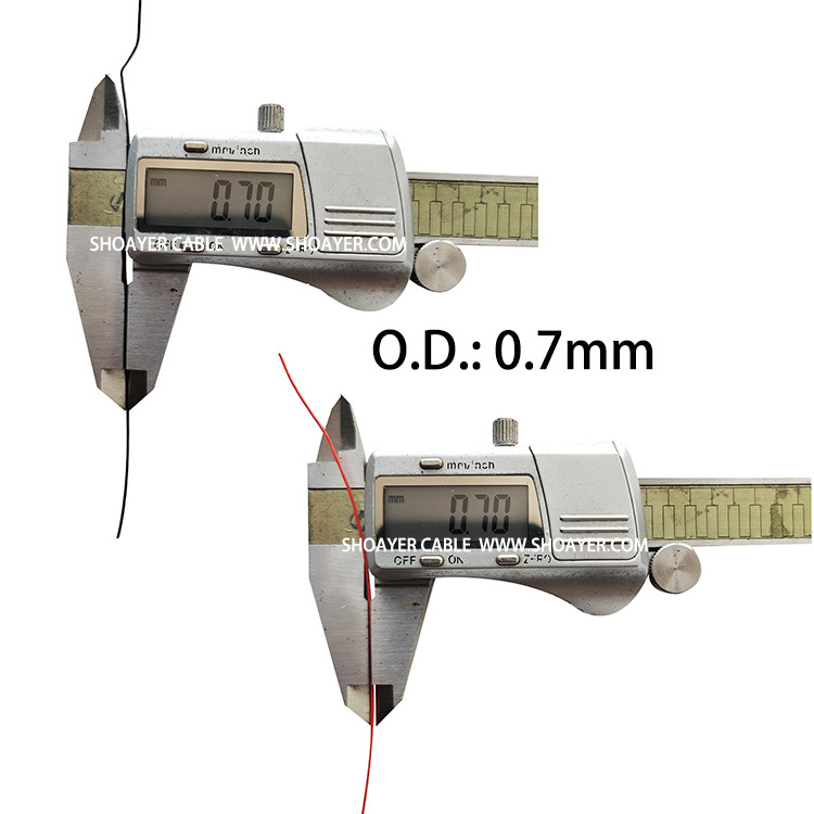 SYS MIL-W-16878/6 28AWG 19/0.08mm Hook-up Electrical Thin Single Core PTFE Silver Plated Wire