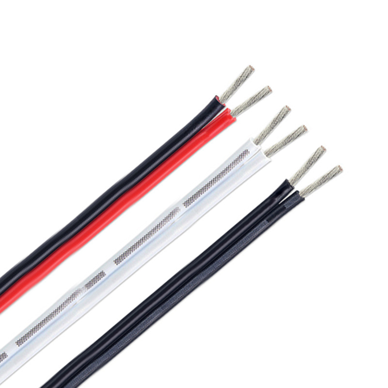 SY 2 Cores Red Black 8AWG-28AWG High Temperature Flat Soft Silicone Twin Parallel Wire