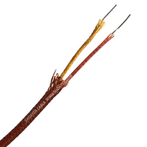 SYS K 2*28AWG 1/0.32NiCr(+)NiAl(-) Fiberglass Extension K Type Thermocouple 2 Wire