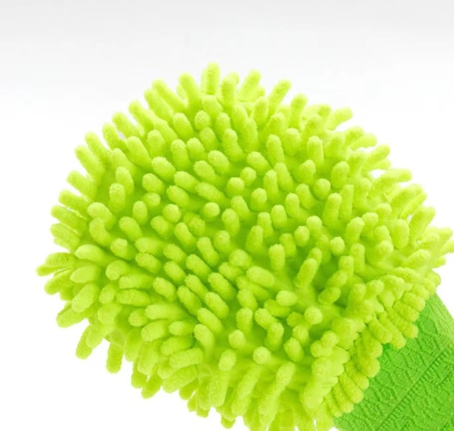 SHODA Trending Products 2024 New Arrivals Microfiber Nylon Car Wash Gloves Brush Mop Mitt For Car Wash Cleaning