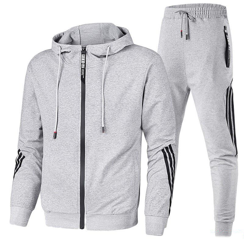 Custom Men  Stripes Training Set Zipper Jacket Gym Blank Breathable Sweatsuit Jogging Sportswear Men Tracksuits For Men