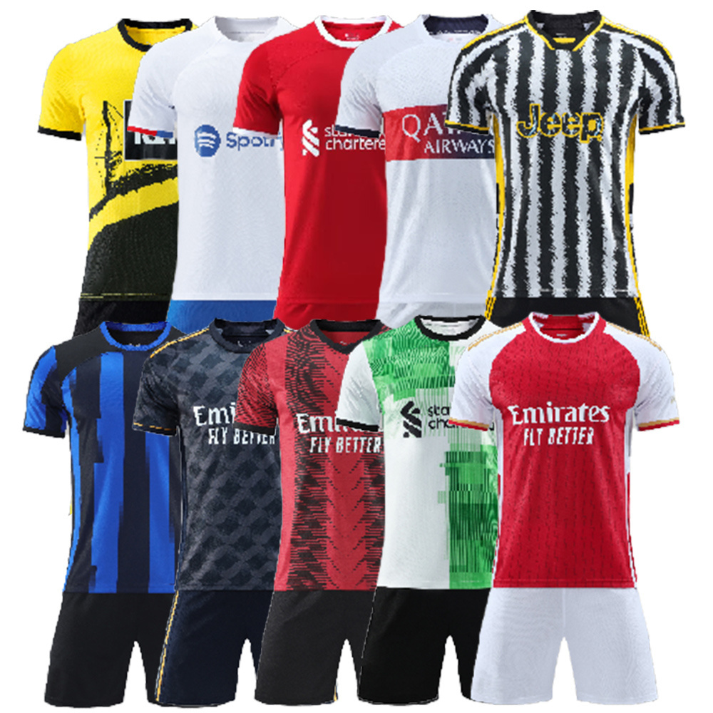 2023-24 Customized logo Soccer Jersey Sets Quick Dry Practice Soccer Wear For Men's Football Uniform