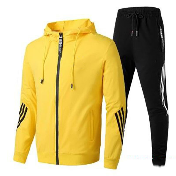 Custom Men  Stripes Training Set Zipper Jacket Gym Blank Breathable Sweatsuit Jogging Sportswear Men Tracksuits For Men