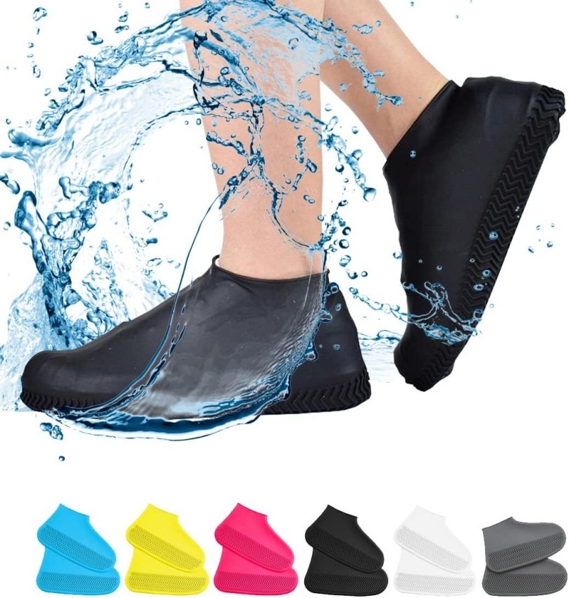 Unisex Waterproof Anti-slip Reusable Shoes Protectors Silicon Rain Boots Shoes Covers